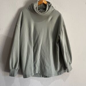 AVA & VIV Green Colored Mock Neck Sweatshirt